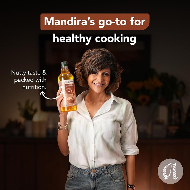 Anveshan Wood Pressed Groundnut Oil - 1 Litre Plastic Bottle - Image 3